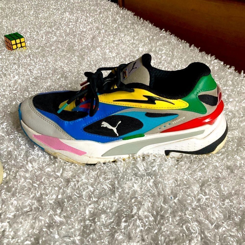 PUMA RS-Fast International Multi-Color Color-block Mesh Sneakers